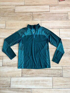 Mens all in motion Two-Toned Green Quarter Zip - M